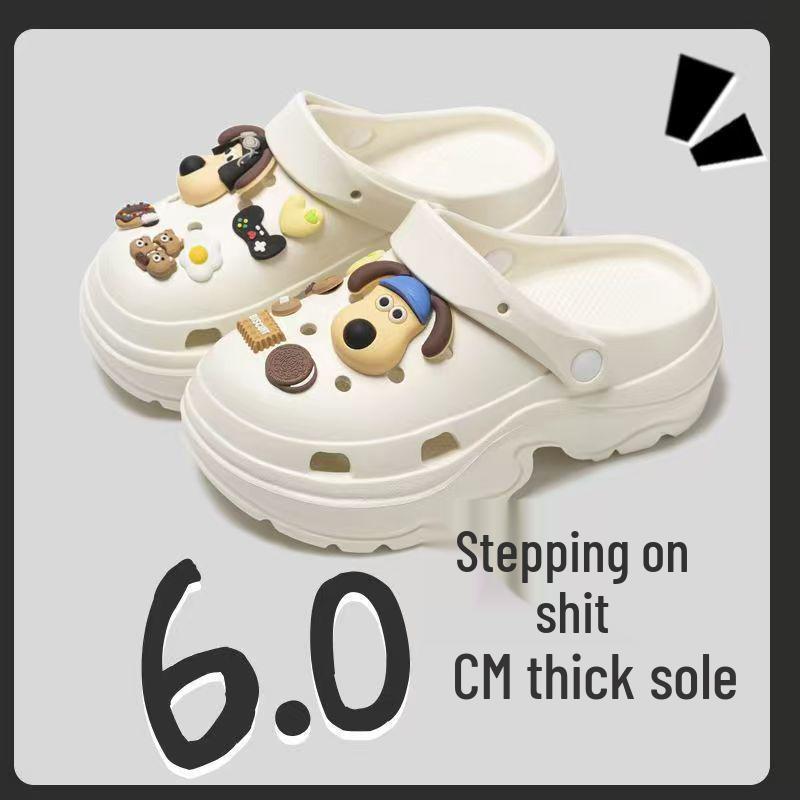 EVA Women's Height-Boosting Summer Clogs - Thick-Soled Beach Sandals for Petite Outdoor Use.
