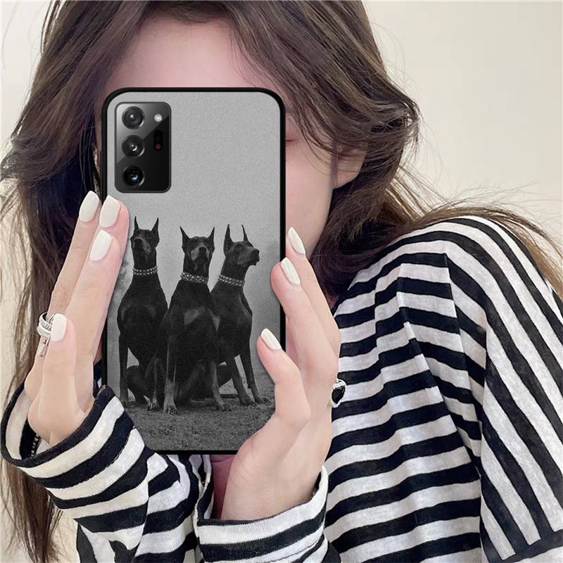 Yinuoda Animal Dachshund Doberman Dog Phone Case for Samsung Note 20 Ultra 10 Pro Lite Plus 9 8 5 4 3 M 30s 11 51 31 31s 20 A7