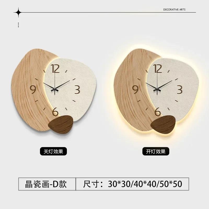 Living Room Clock Wall Clock High-end Atmospheric Clock Hanging Wall Hot Selling Machinery Fashion Cream Wind Creative