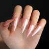 European Pink Long Pointed Wearable False Nail Tips for Manicures