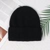 Angola rabbit fur warm solid color light board autumn and winter versatile candy color vertical stripe knitted hat women