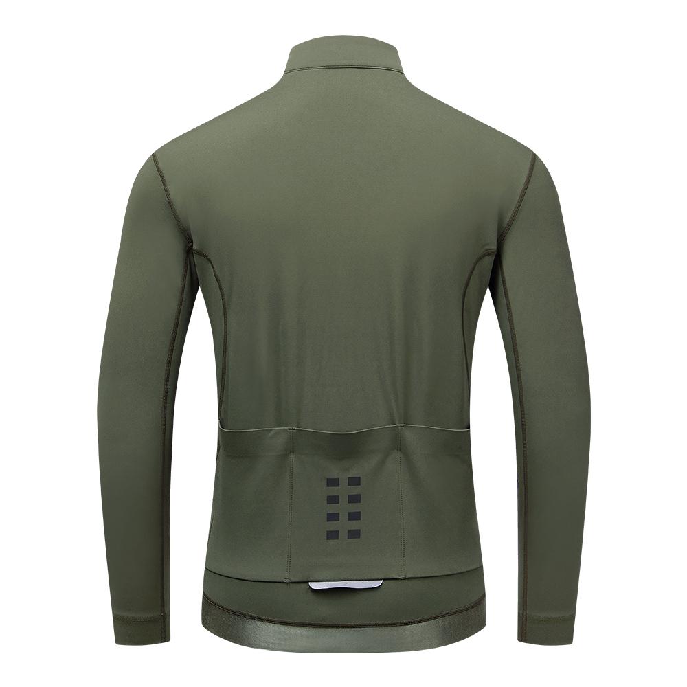 WOSAWE Podzim Zima Pánská Cyklistická Bunda Větruodolná Termální Fleecová Reflexní Dlouhý Rukáv Teplé Topy Silniční Cyklistické Oblečení