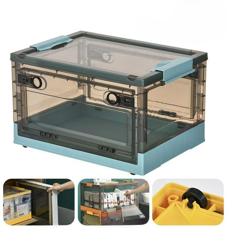 Book Storage Box Foldable Student Book Box Dormitory Book Sorting Box Transparent Household Storage Book Box