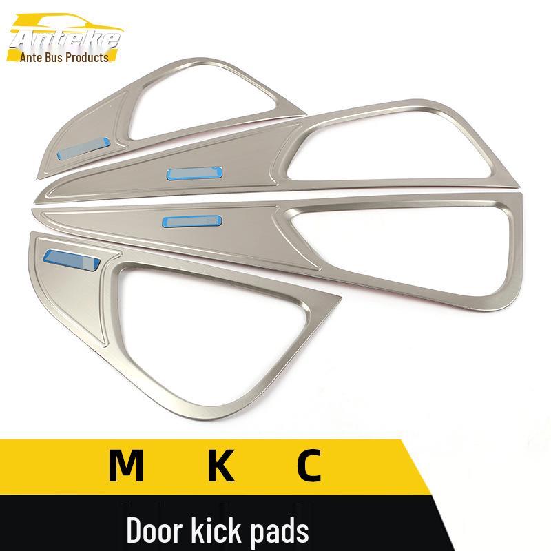 MKC Car Door Anti-Kick Pad & Armrest Box Stainless Steel Panel Accessories