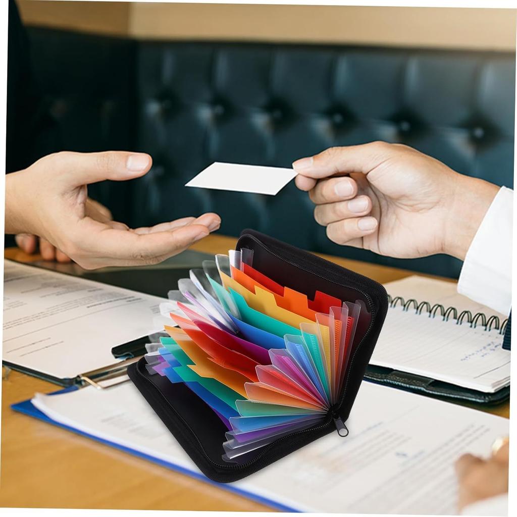 Bill Storage Bag Accordion File Organizer Household File Folder Office File Accordion Design File Bag File Bag Supply Receipt Folder Black Plastic