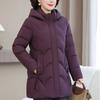 Plus Size XL-6XL Middle Age Women's Puffer Jacket Winter Outerwears Hooded Elegant Thick Warm Down Coats