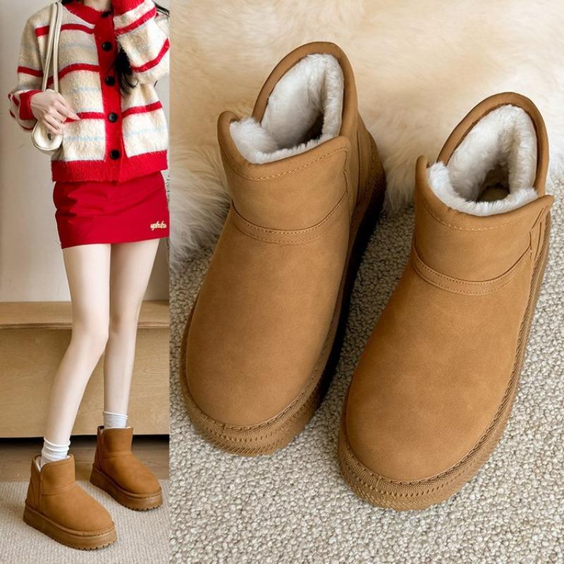 2025 New Snow Boots Women's Short-leg Winter Thickened Warm Cotton Shoes