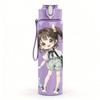 1PC Ponytail Girl Leaf Foliage Pattern 750ml Color Plastic Sports Water Bottle Leakproof Flip Straw Lid Suitable for Sports Office Home Use