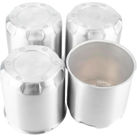 

4Pcs 4.25 inch Wheel Center Caps Aluminum Push Through Trailer Caps Fit 4.25 Center Bore Truck RV SUV Wheels Rims, Silver Hub Covers, 4.69 Tall 5.15” Hub, 5.31” Tall
