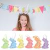 6er-Pack Oster-Themen-Schaumstoff-Hasen zum Aufhängen Funkelnde Pailletten Hasen-Ornament Festival Feiertagsdekoration für Zuhause
