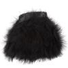 AWAYTR Turkey Marabou Hackle Fluffy Feather Fringe Trim Craft 6-8 Inches Width Pack of 2 Yards (Black)