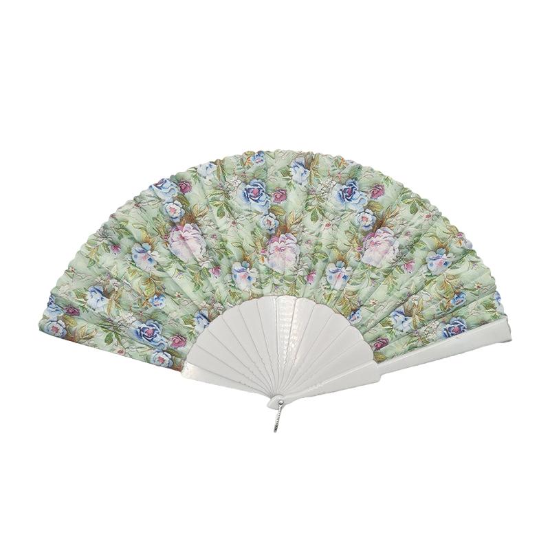 

Китайский стиль многоцветный танцевальный вечер шоу печатный узор орнамент складные веера портативный художественный ремесленный материал 6 цветов