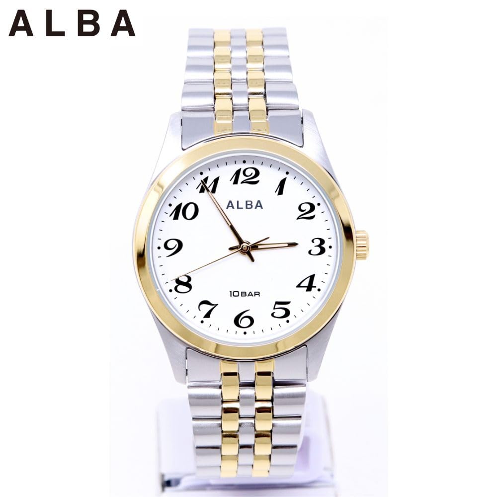 Hodinky Seiko Alba Quartz z nerezové oceli zesílené vodotěsné pro každodenní život analogové SEIKO ALBA Color pánské (10 ATM) (Kombinace (AEFK424))