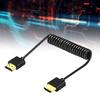 Thin Coiled Video Cable 8K60hz 7680x4320 Compatible 1080P Spring Designing Cord Enhances Flexibility Microed Video Line