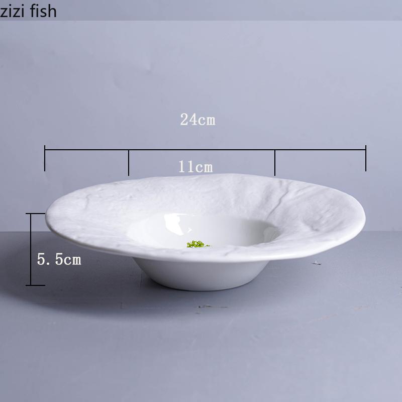 

Western Style Soup Plate Pasta Dish Ceramic Straw Hat Plate Dining Plates Fruit Bowl Salad Bowl Dessert Bowl Sashimi Plates Dish