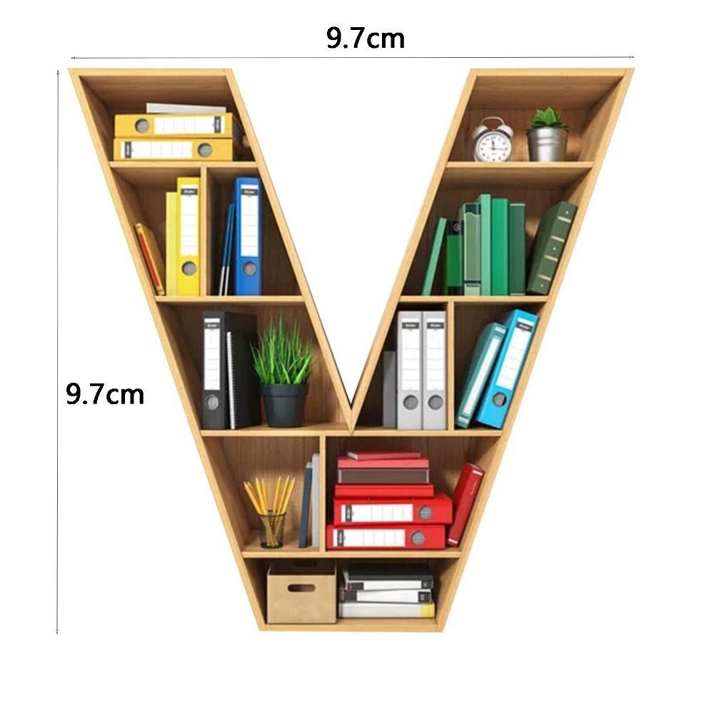 Personalized 26 Letter Bookshelf Pendant Acrylic Hanging Ornament Christmas Tree Decoration  Couple