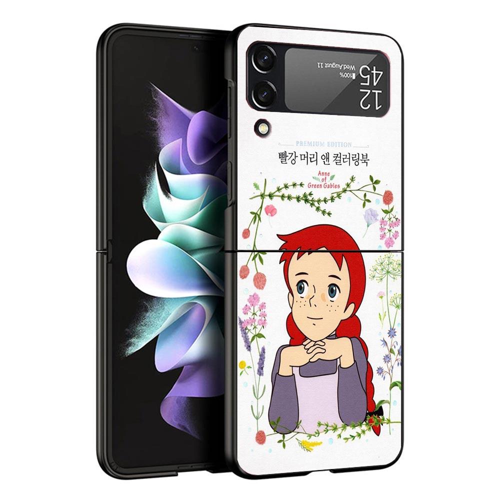 

A-Anne Of Green Gables Shirley Case For Samsung Galaxy Z Flip 7 6 5 4 3 z Flip7 Flip6 Flip5 Flip4 5G Phone Cover Flip3 Folding C Samsung Z Flip 6