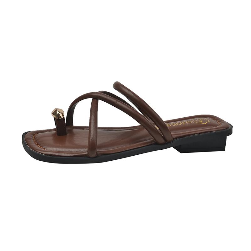 

2025 Лето Вьетнамки Сланцы Женские Шлепанцы Обувь Уличная Пляжная Отпуск Женские Слайды 35 коричневый