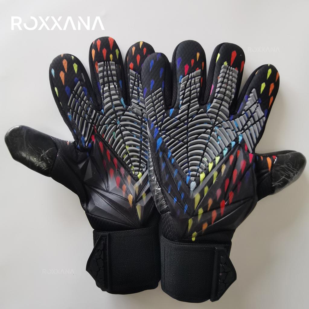 ROXXANA Goalkeeper Gloves Latex Strong Grip Non Slip Durable Wear Resistant Shockproof Comfortable Youth Adult Training Match.