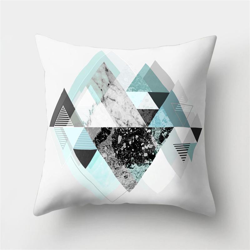 Abstract Mountain Landscape Geometric Printing Pattern Pillow Case Home Living Room Sofa Decoration Pillow Case