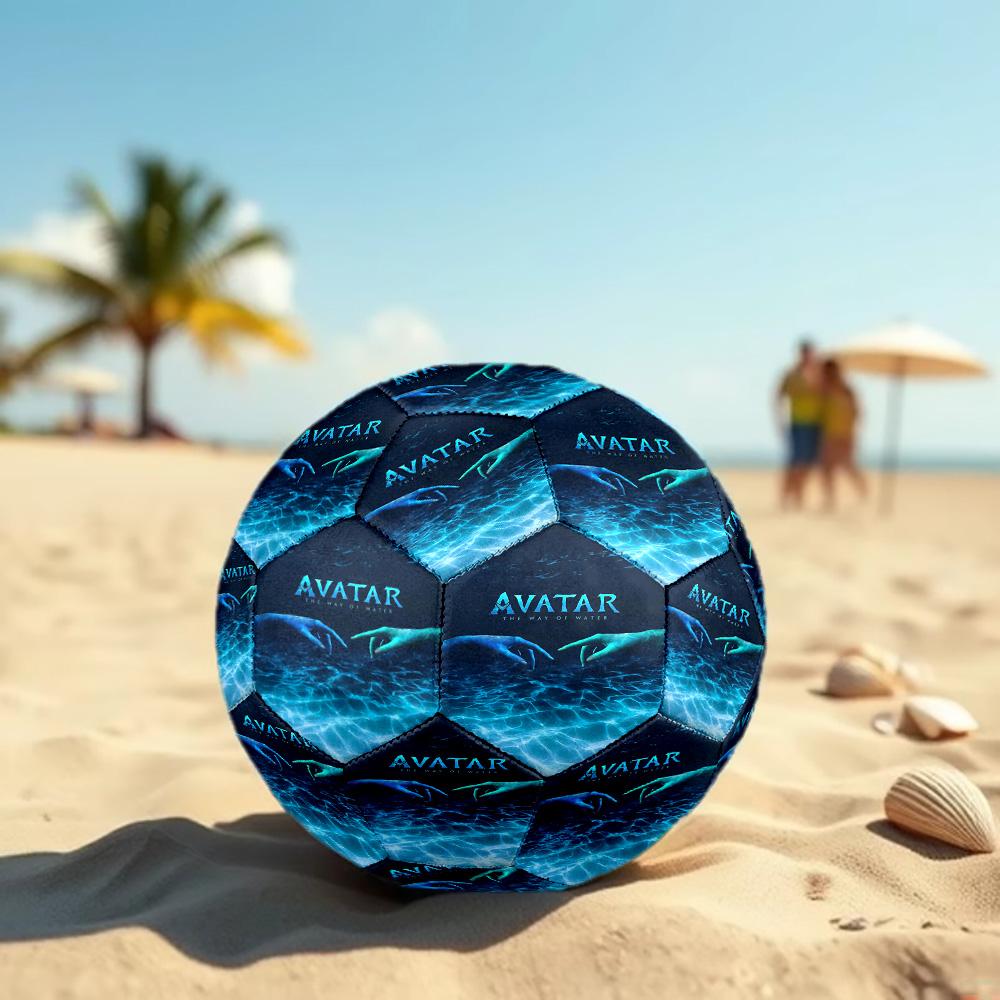 Avatar Print Size 5 Soccer Ball, Standard Match Football for Sports Game and Team Practice, Ideal Gift for Soccer Fans