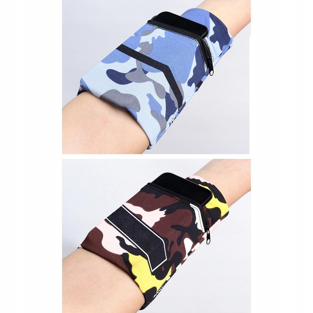 Fabric Armband For Running Fitness Camo Blue