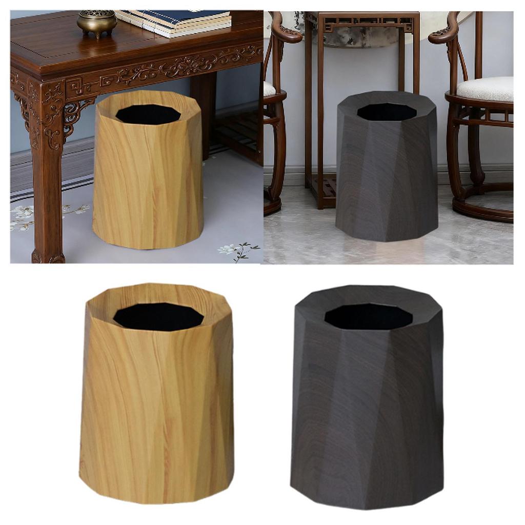 Round, Decorative, Reusable Waste Bin for Bathroom, Laundry Room, Home, Patio,