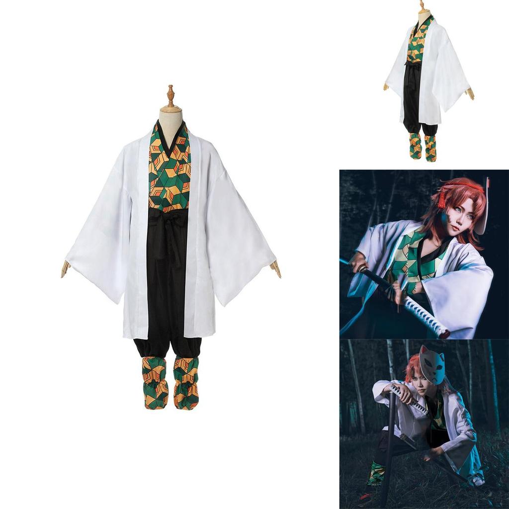 Disfraz de Cosplay Premium Sabito de Demon Slayer Kimetsu No Yaiba Atuendo Kimono Elegante y Transpirable