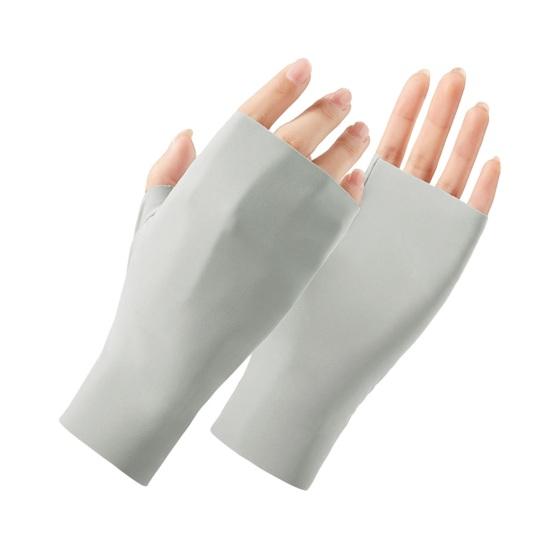 UV Protection Gloves, Ultra Thin Fingerless Sun Protection Gloves, Ice Silk Cooling Summer Gloves for Women Driving Commuting