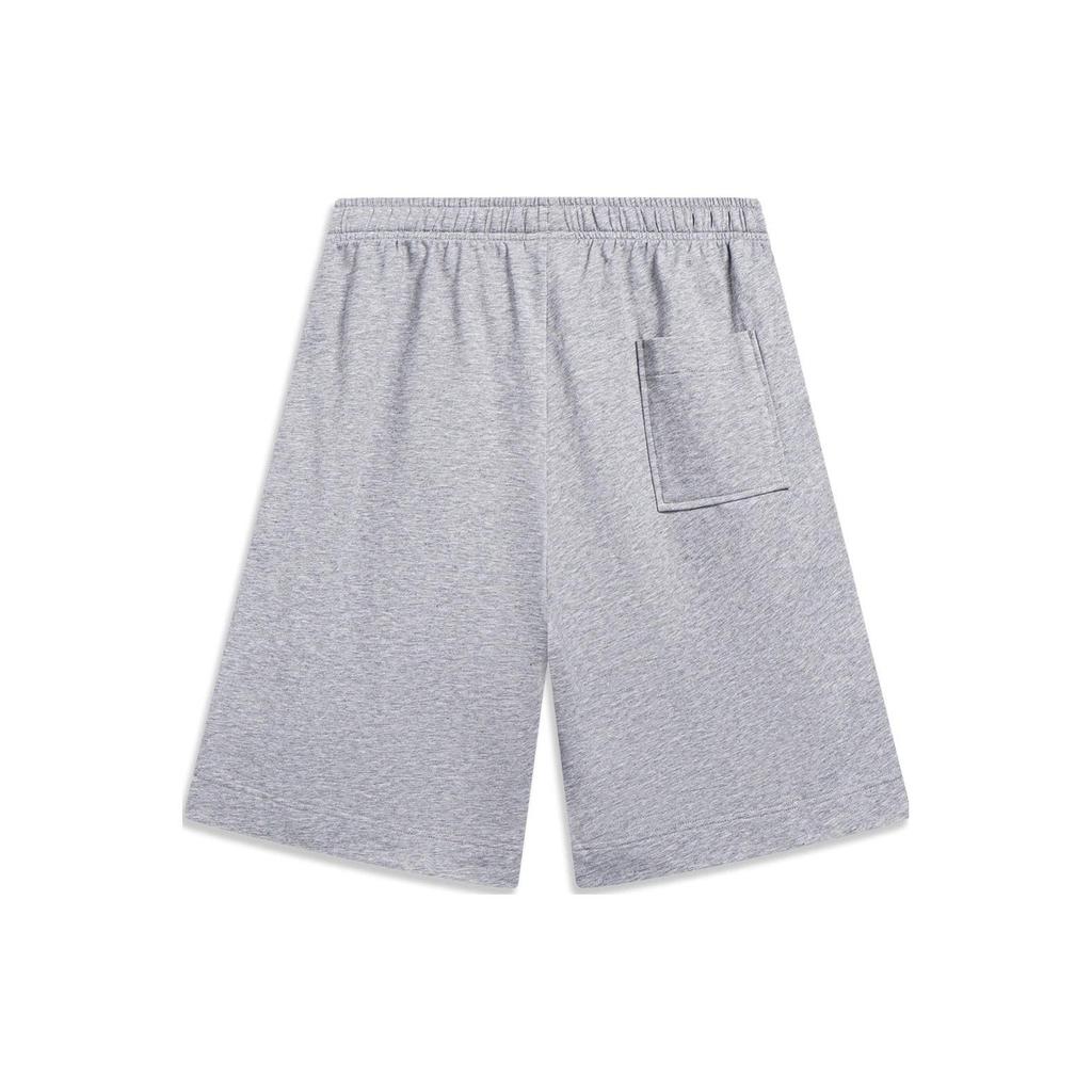 Li-Ning Sports Life Series Contrast Logo Embroidered Casual Sports Shorts Men Bottoms Floral-Grey AKST639-4