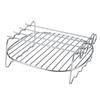 Fryer Rack Accessories, Replacement BBQ Rack Double Layer Rack Skewers Baking Tray for     Fryer Accessories