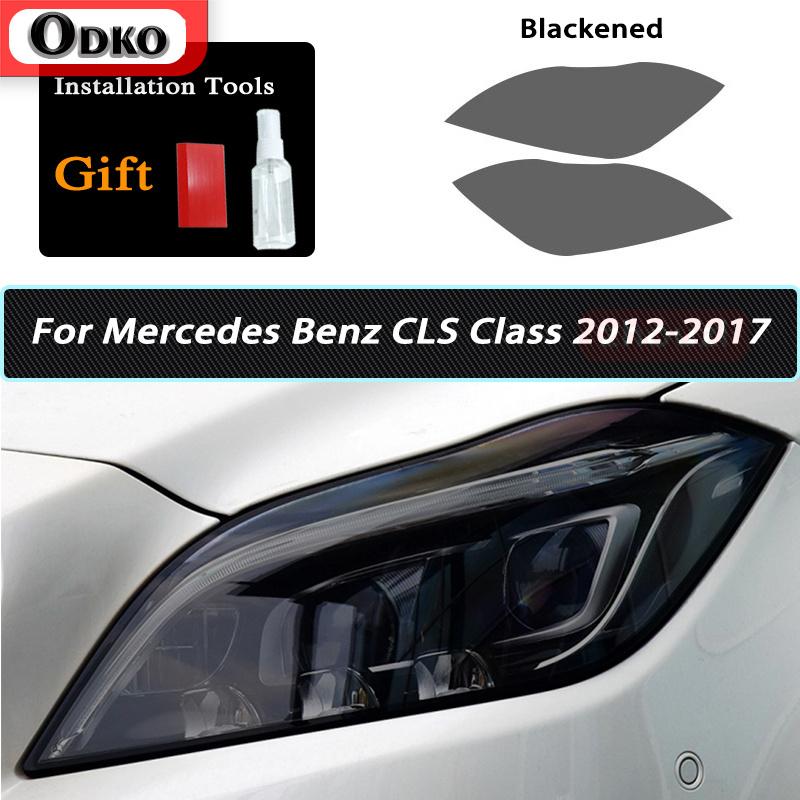 Smoked Black TPU Sticker Car Headlight Protective Film For Mercedes Benz W177 W176 W205 W206 C117 C118 X156 X253 C253 W213 W218