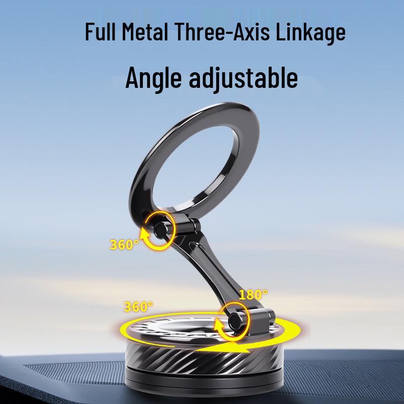 Drehbarer faltbarer magnetischer Auto-Handyhalter mit Saugnapf für die Mittelkonsole
