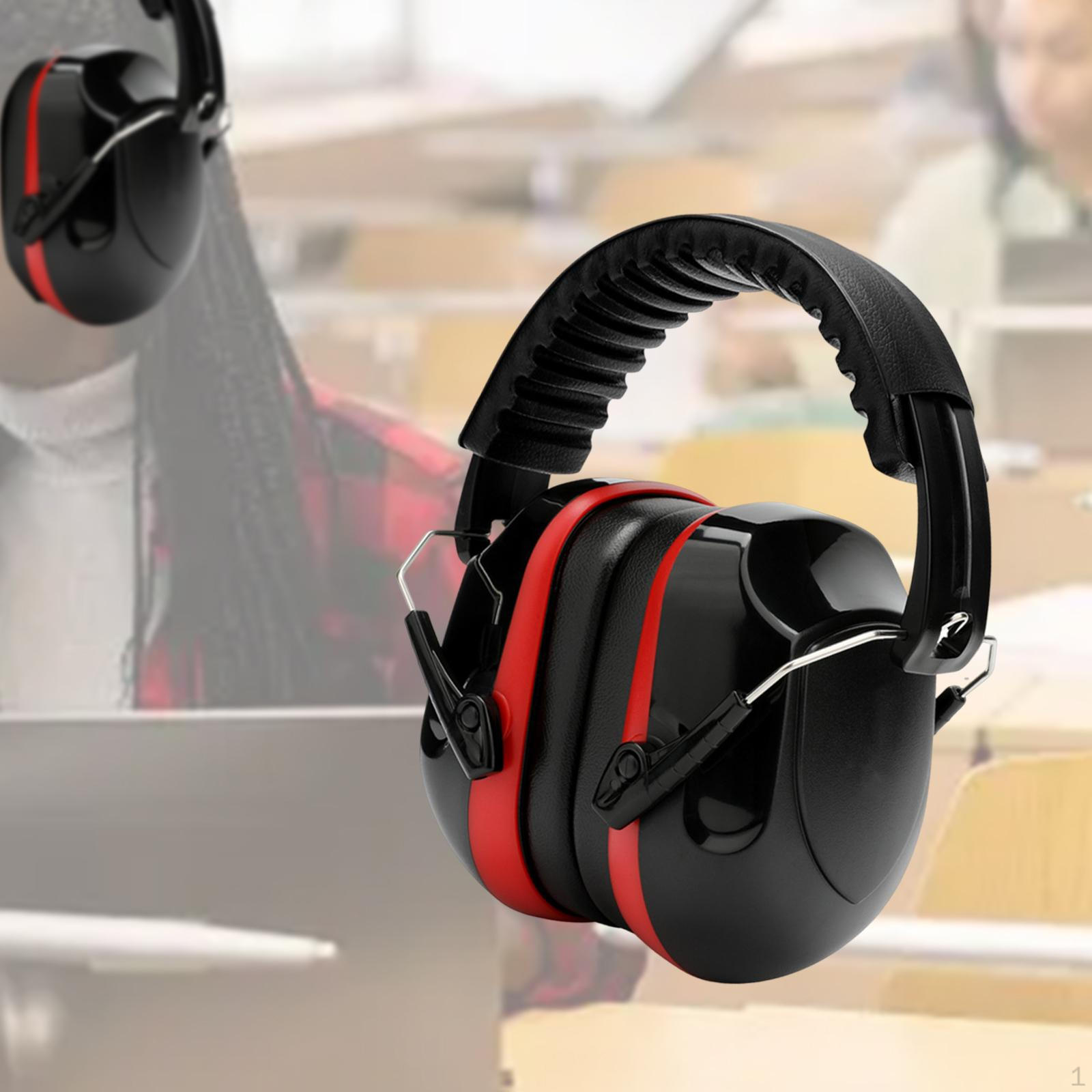 

Шумоподавляющие наушники регулируемые удобные звукоизоляционные наушники защитные для деревообработки красный