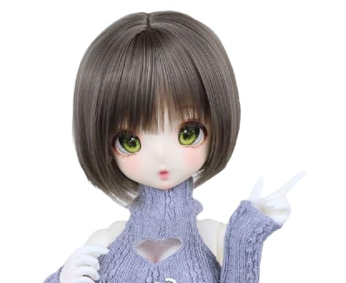 

Heat-resistant wig for dolls, ST166, bob hair, light brown, head circumference 22-23cm, DD compatible wig