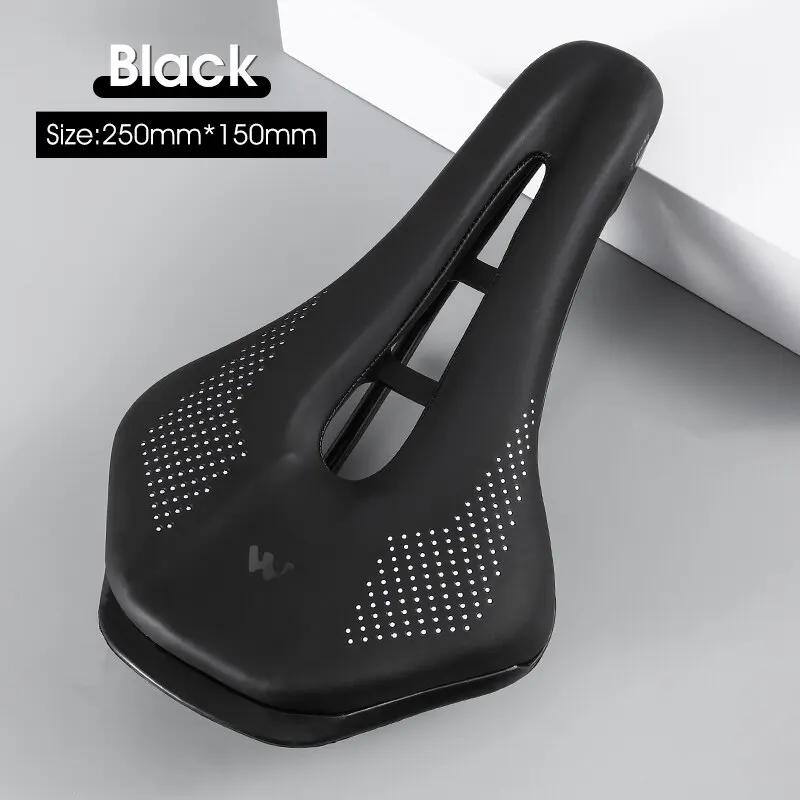 WEST BIKING Ultralight Mountain Bicycle Saddle MTB Short Nose Road Bike Seat PU Leather Hollow Prostatic Saddle Bicycle Parts