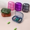 3-Compartment Small Pill Box Container Portable Travel Pill Organizer for Pocket Purse Medicine Vitamin Holder Dispenser