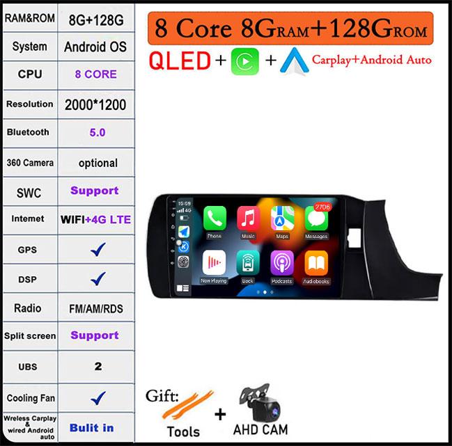 QLED/Screen Android 14 For Honda Amaze 2018 2019 Car Video Multimedia Player Autoradio GPS Navigation Radio Stereo Auto