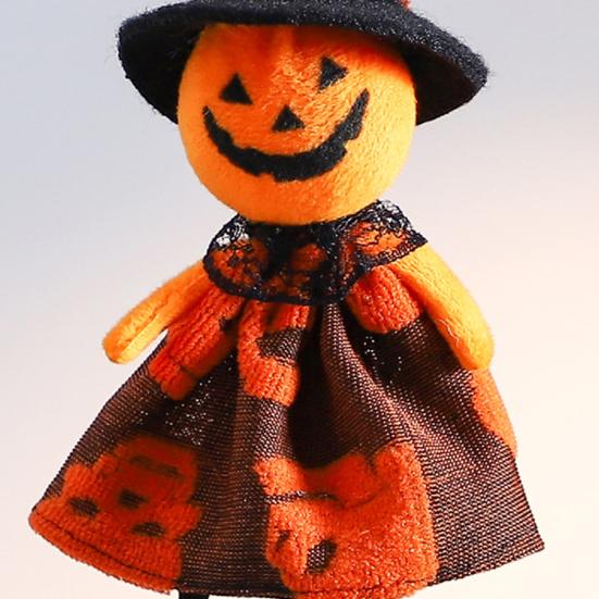 Halloween Hanging Decoration Pumpkin Ghost Witch Black Cat Plush Dolls Tree Ornaments for Indoor Outdoor Home Yard Porch Tree Decor