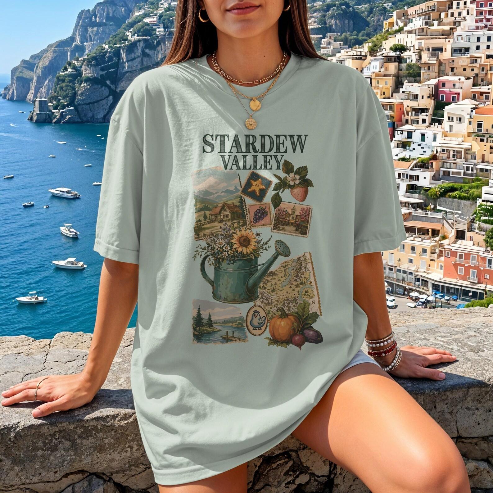 Stardew Valley Shirt Cozy Gaming T-shirt Gamer Girl Gift Indie Game Merch Pelican Town Tee Junimo Stardrop Stardew Valley Gift Sweater S