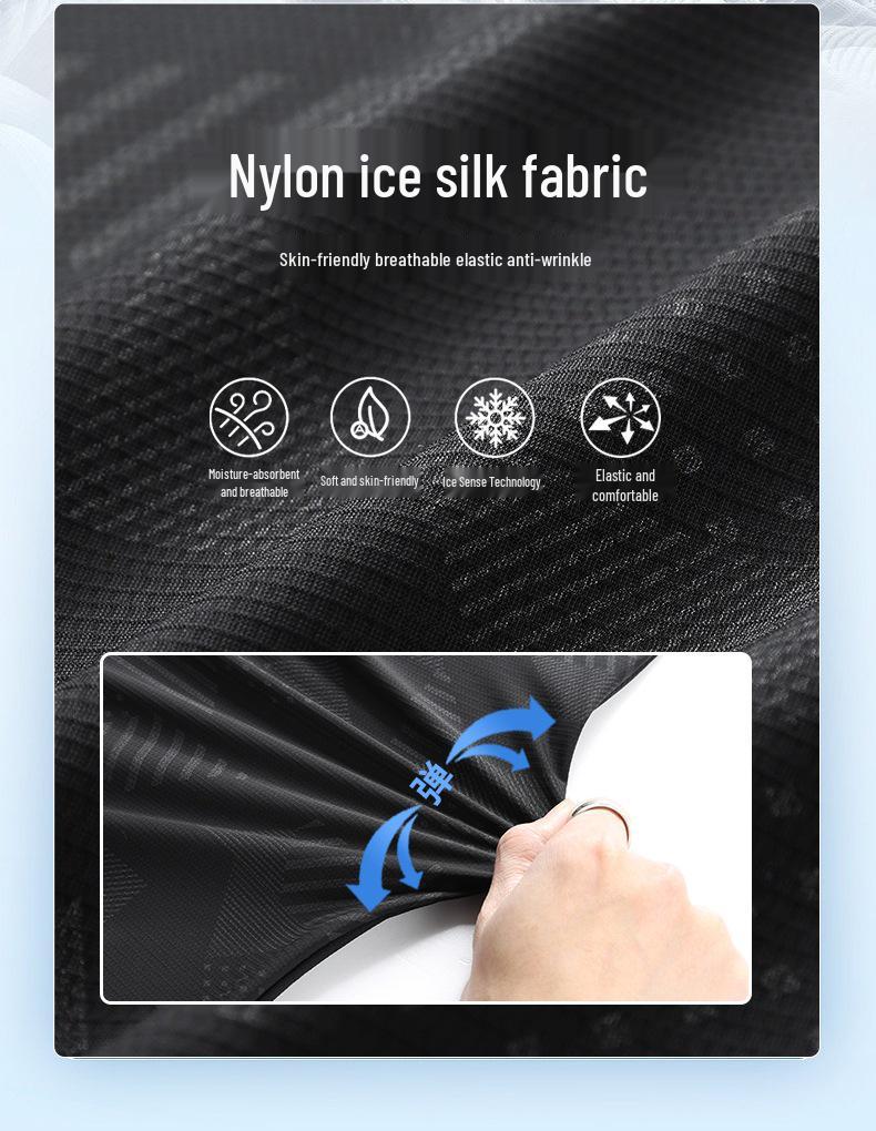 2026 Summer Ice Silk Quick-Dry Sports Casual Set: Round Neck T-Shirt & Straight Leg Pants