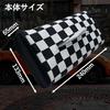 SKYBELL Tissue Case, Car, Mini Cooper, Bmw Mini Compatible, Accessories, Headrest, Hanging, Leather, Convenient Goods (Checker)
