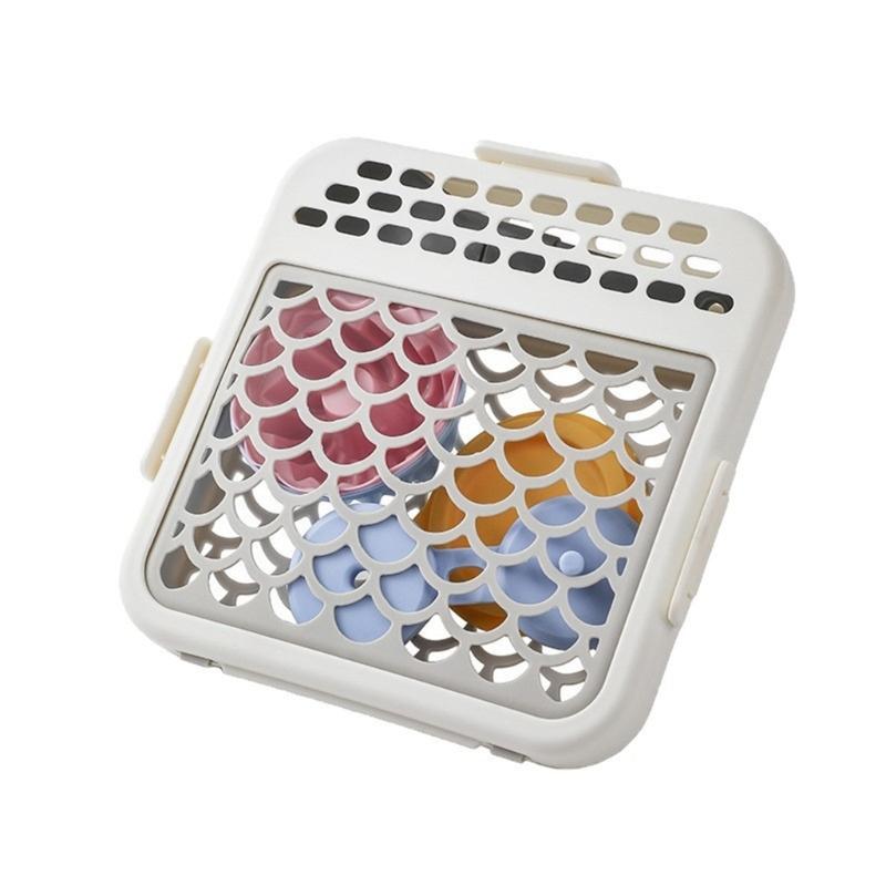 Dishwasher Organizers With Elastic Meshes for Kitchen Tool Cutlery Cups Safe Silicone Construction Quick Drying