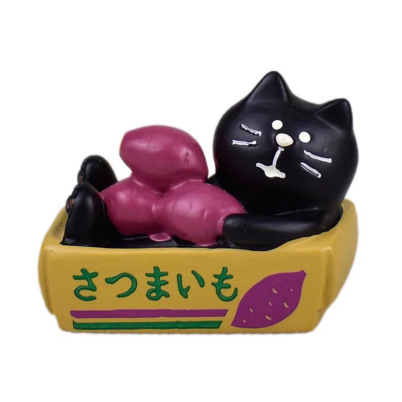 INS ZAKKA Resin Ornaments Autumn Harvest Chestnut Series Persimmon Tree Thief Cat Camera Prop Japanese Mini Home Decoration Gift