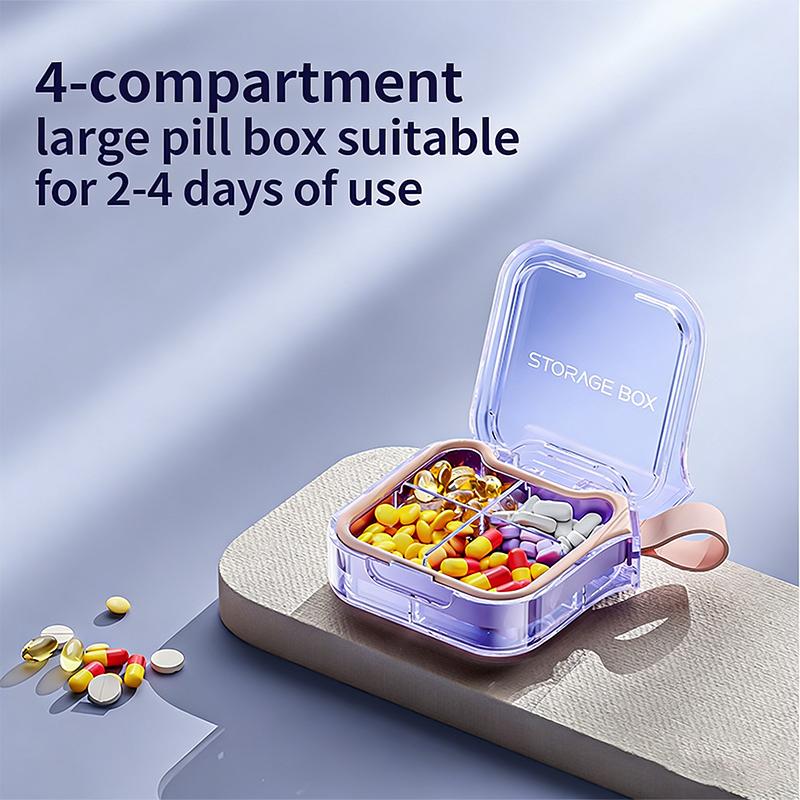 Mini Pill Case Waterproof Airtight Pill Container For Daily Use Travel Sealed Pill Box For Pocket Purse Medication