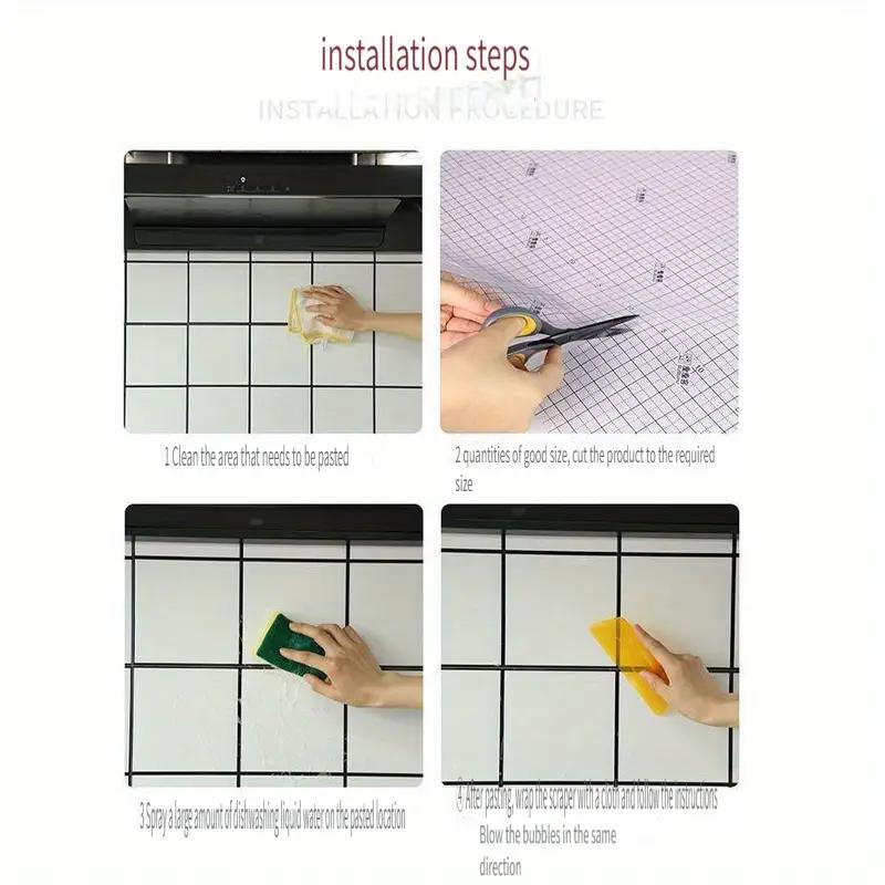 1 role plastová elektrostatická ochranná fólie na stěnu – vodotěsná, olejotěsná, snímatelná fólie na kuchyň, dlaždice