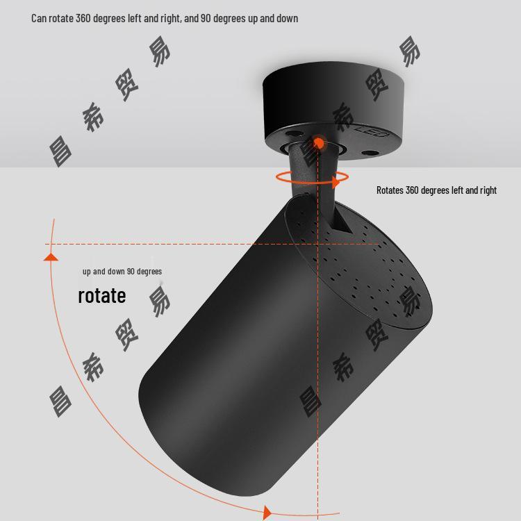 Adjustable LED Surface Mounted Ceiling & Track Spotlight for Home and Commercial Use