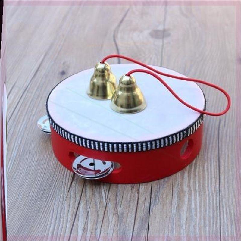 Little Guli Red Performance Tambourine for Drummers and Shaker Players - Available in Small and Large Sizes