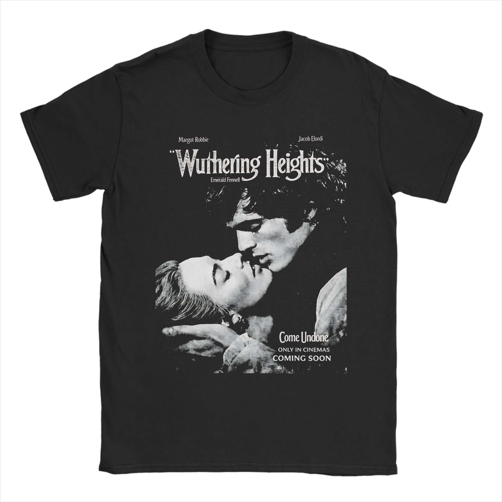 I Am Heathcliff Red Gothic Quote Wuthering Heights T Shirt Pure Cotton Amazing TShirt O Neck Tees Short Sleeve Tops Gift S
