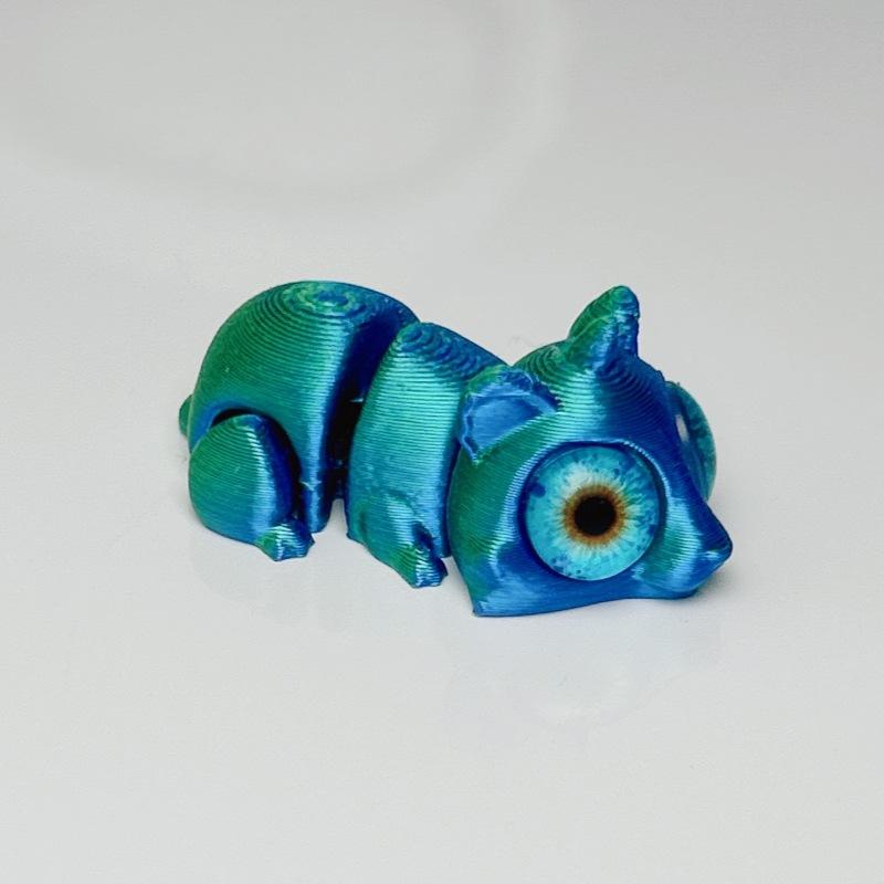 3D Printed Mini Hamster Figurines Animal Model Simulated Eyes Landscape Decorations Home Desktop Ornaments Children Toy Gifts